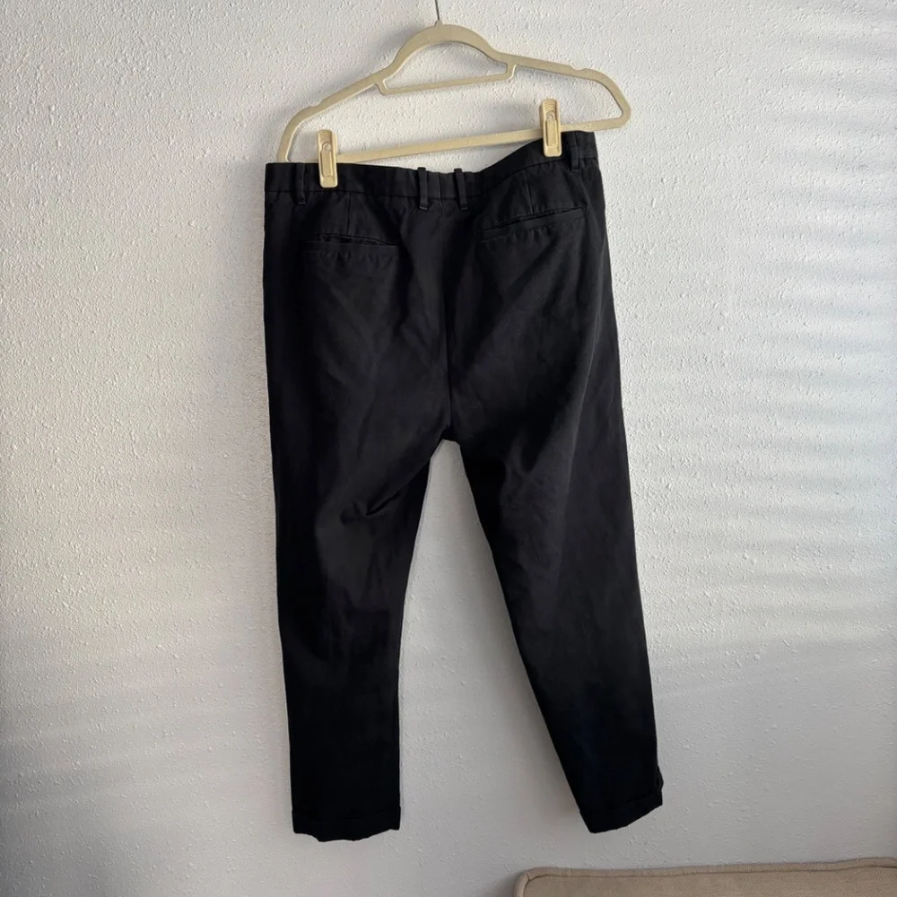 AllSaints Men's Black Tallis Crop Pleated Trousers - Size 32 - Picture 8 of 8